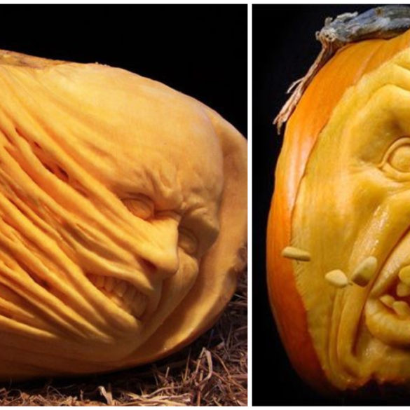 Ghostly Pumpkin Sculpture Ray Villafane and Andy Bergholtz