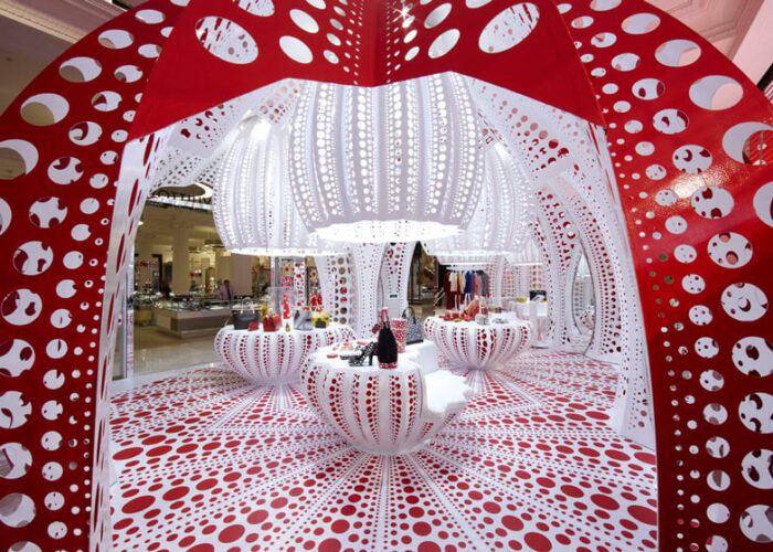 dezeen Louis Vuitton and Kusama concept store at Selfridges ss 8