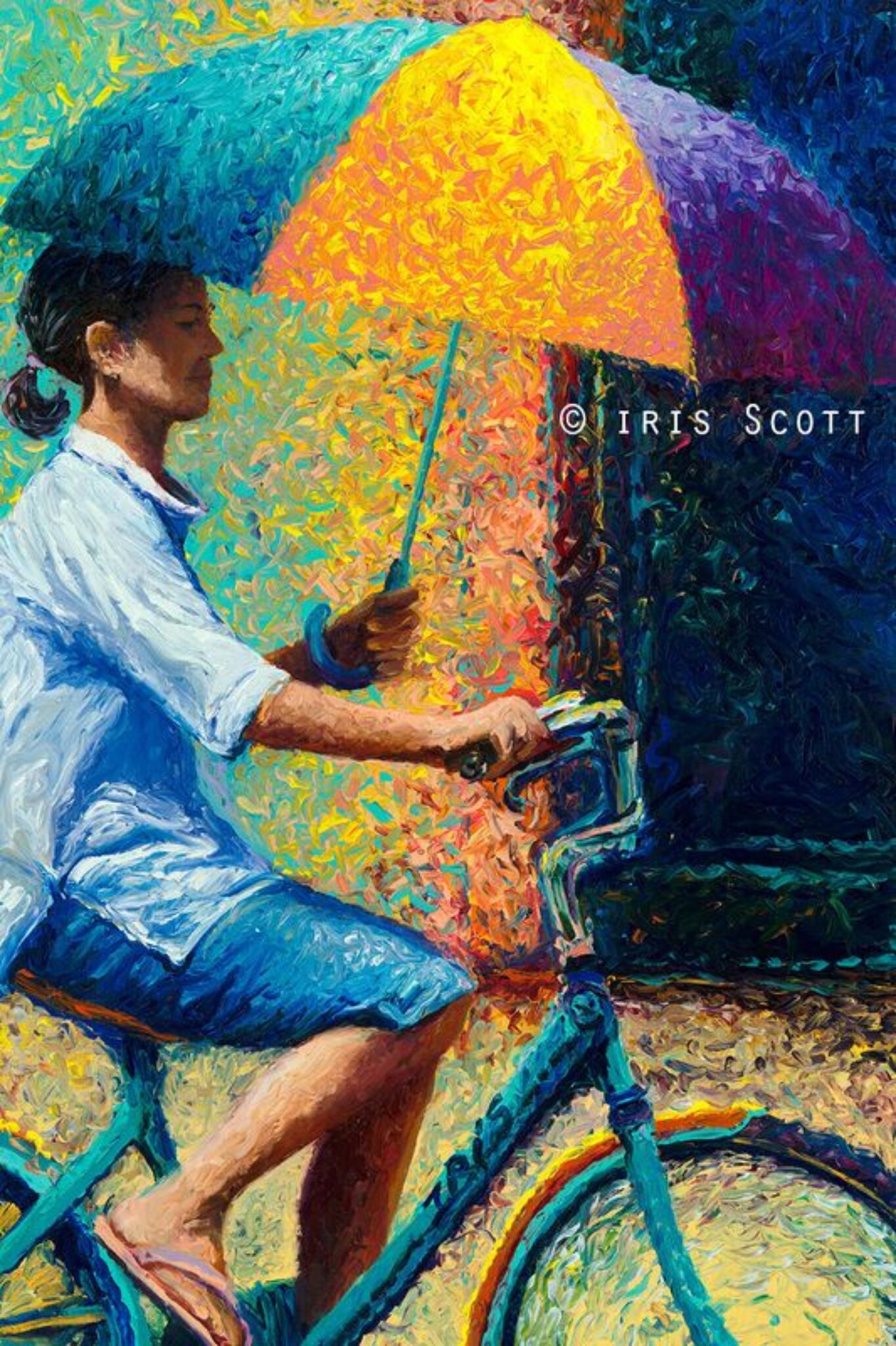 Oil Finger Paintings Iris Scott