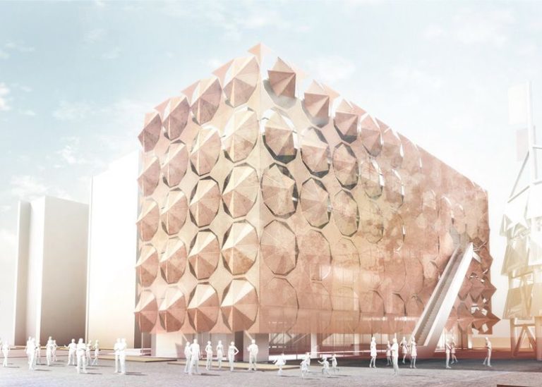 Transforming Umbrella Facade | 3Gatti Architecture Studio