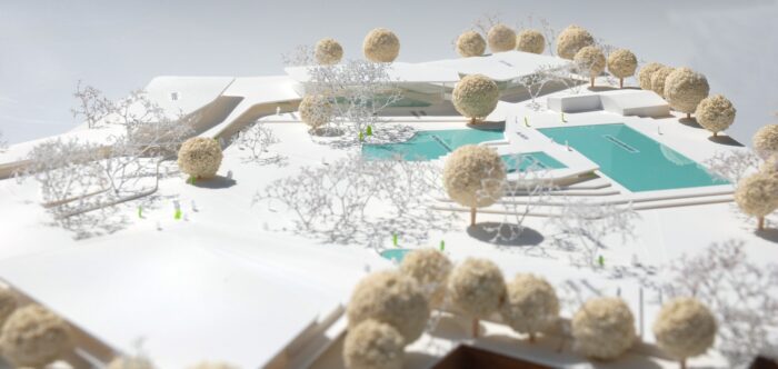 Behnisch Architekten received the 2nd prize with their submission to The Indoor Swimming Pool and Leisure Pool Competition