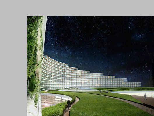 10 View Hotel Exterior Deck North Night