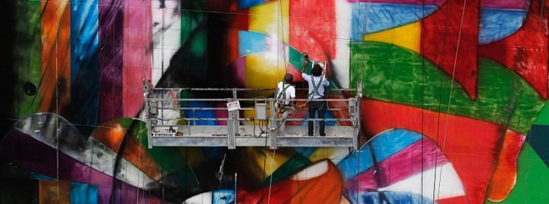 Oscar Niemeyer Mural in Sao Paulo by Eduardo Kobra 1