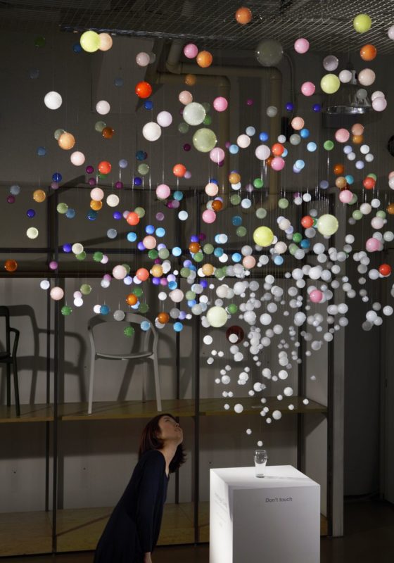 Coca Cola Spraying Bubbles Installation