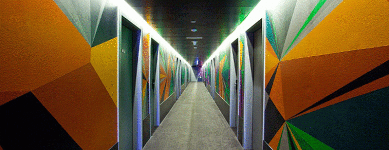 Painted Hallways of Vincci Bit Hotel | MWM Graphics