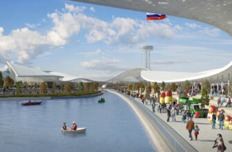 Park Russia Central Hub and Flag Tower copyright GILLESPIES LLP