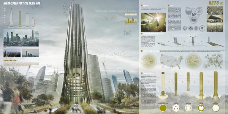 Hyper-speed Vertical Train Hub | Christopher Christophi and Lucas Mazarrasa
