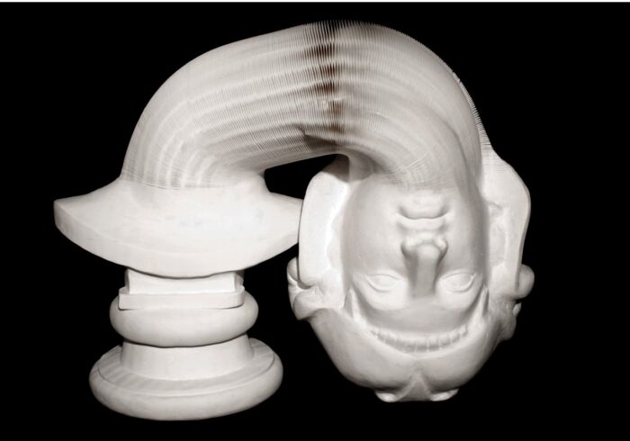 Li Hongbo Bust of Lion Hat 2012 paper 60x40x30cm 2