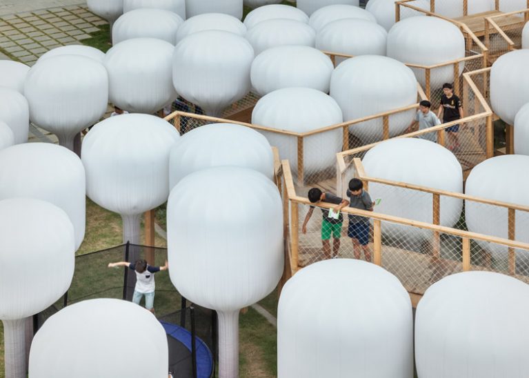 Mushroom shaped installation - Seoul : Shinseon Play | Moon Ji Bang ...