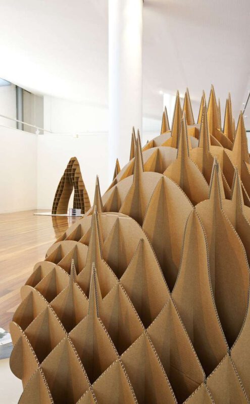 Cardboard exhibition pods