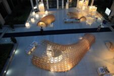 Plywood Pavilion Houses Graduate Exhibition