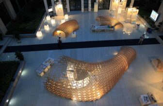 Plywood Pavilion Houses Graduate Exhibition