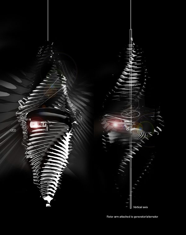 3d Printed Air Turbine Light