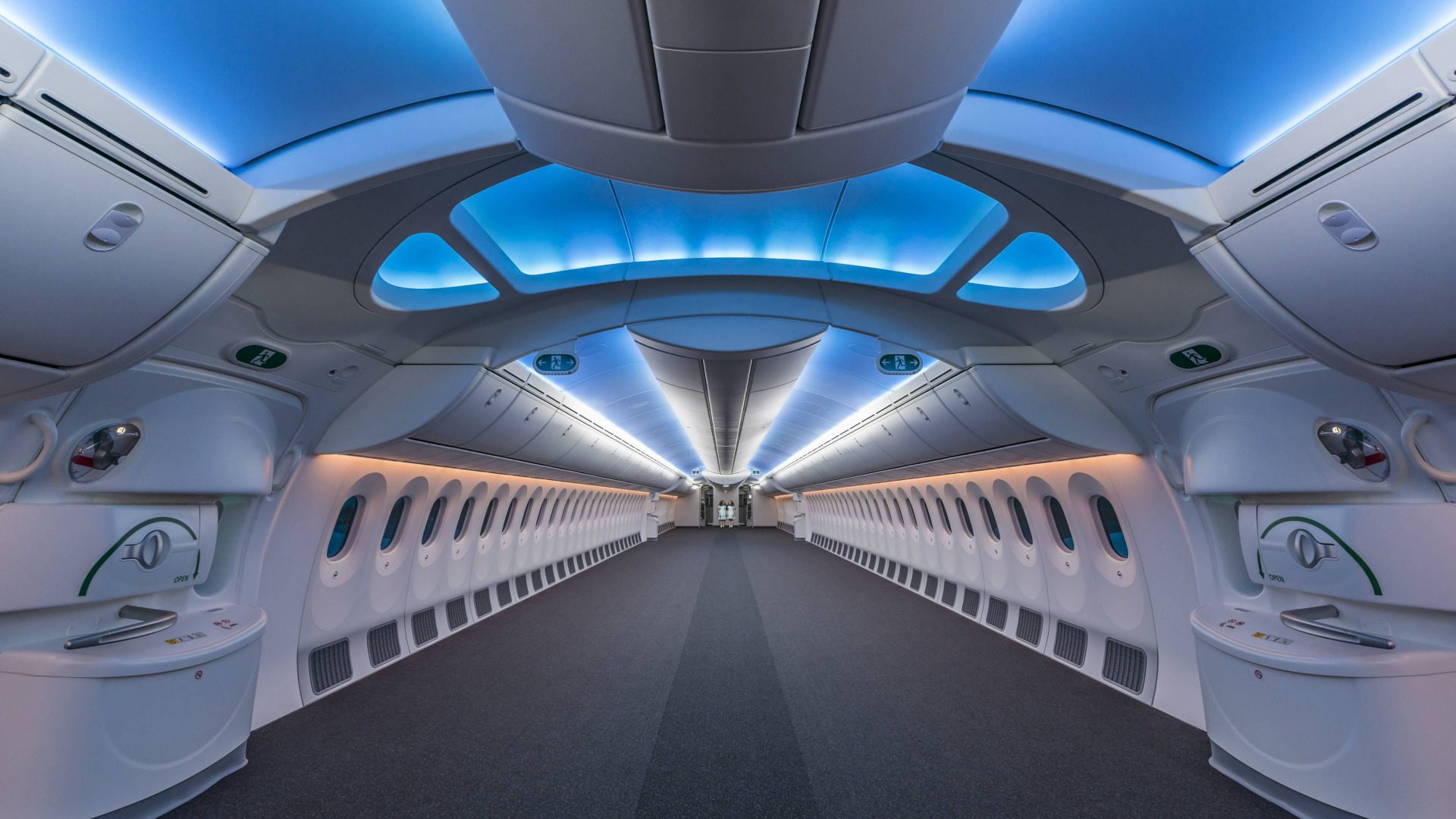 boeing 787 dreamliner plane interior