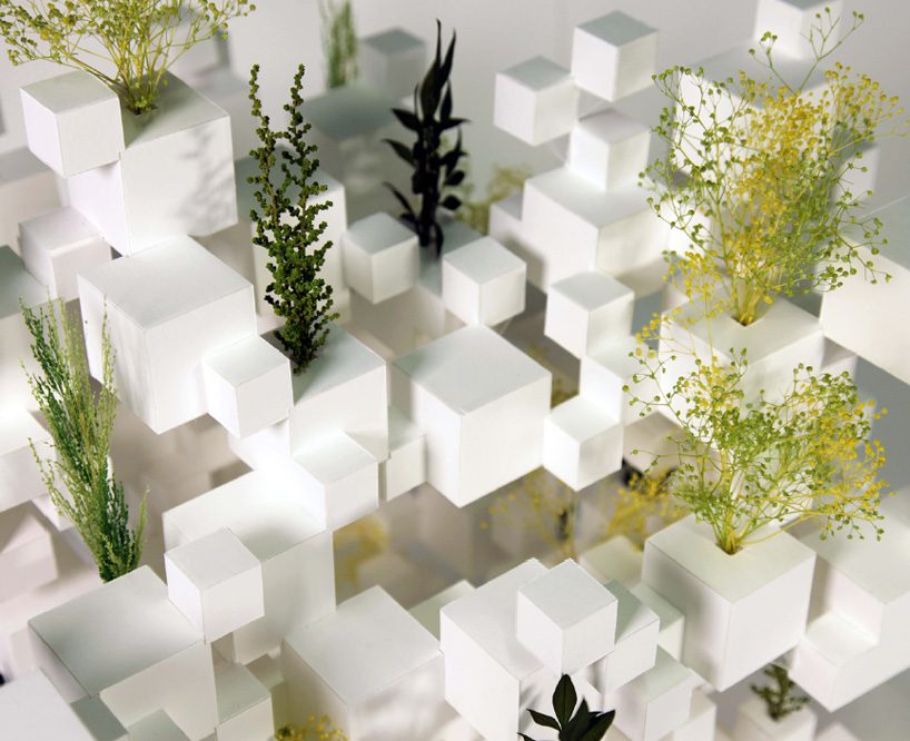 The Parisian Green Cubic Installation