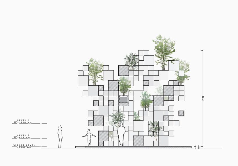 The Parisian Green Cubic Installation