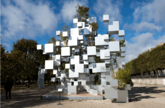 The Parisian Green Cubic Installation