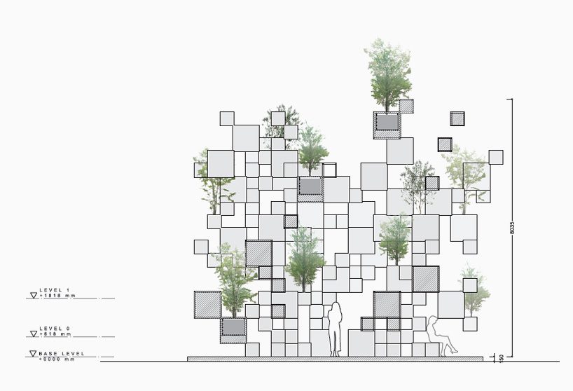 The Parisian Green Cubic Installation