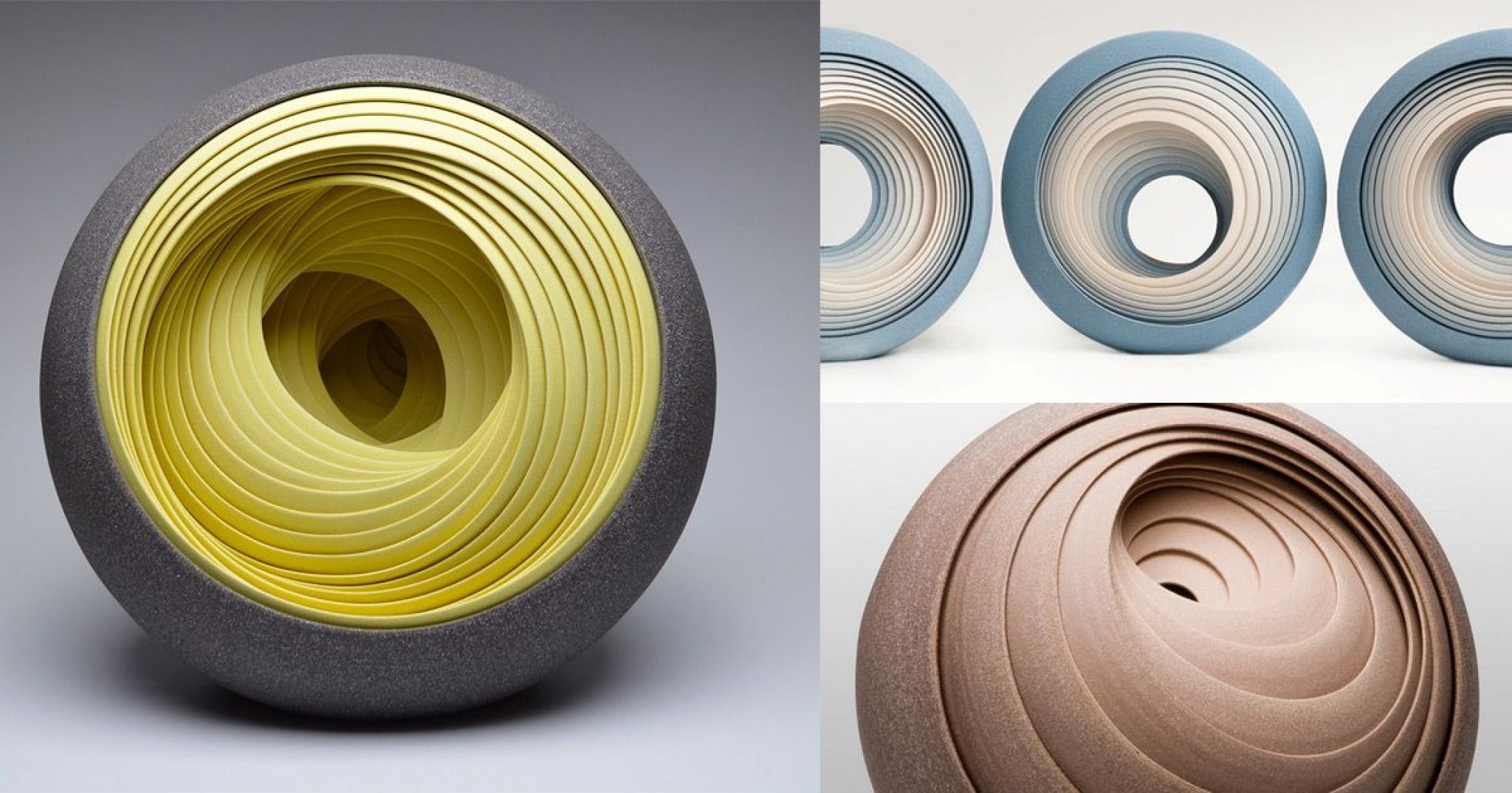 Concentrically Layered Ceramic Sculptures Matthew Chambers