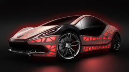 3d printed light cocoon sports car