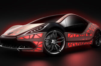3d printed light cocoon sports car
