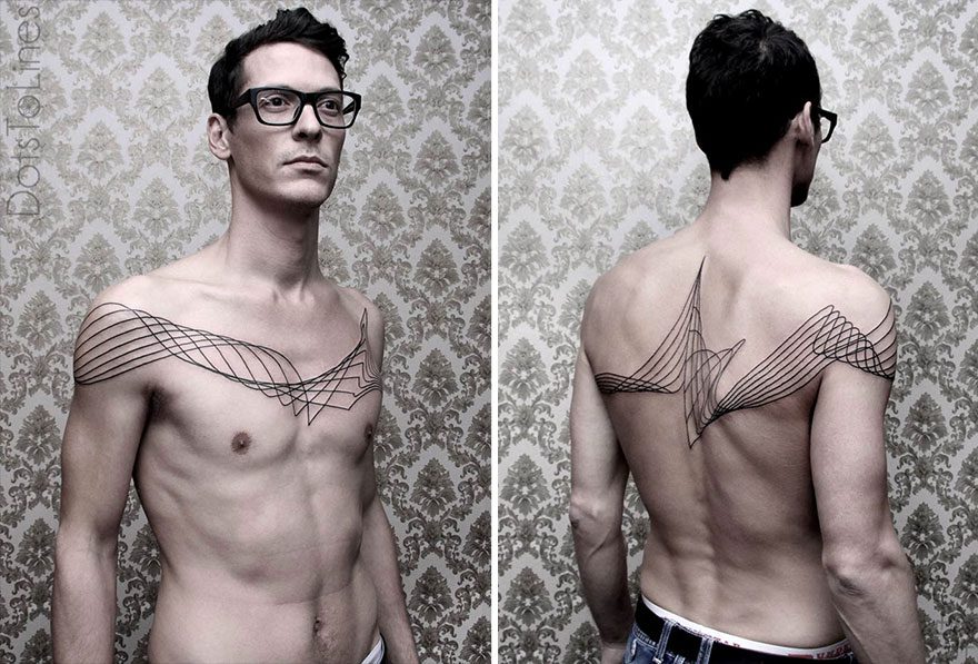geometric line tattoo chaim machlev 1