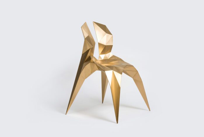 Design Days Dubai 2015 Gallery ALL Zhoujie Zhang Split Chair Brass Yellowtrace 16