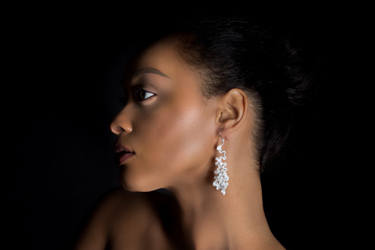 3D printed cassiopea Earrings from nervous system