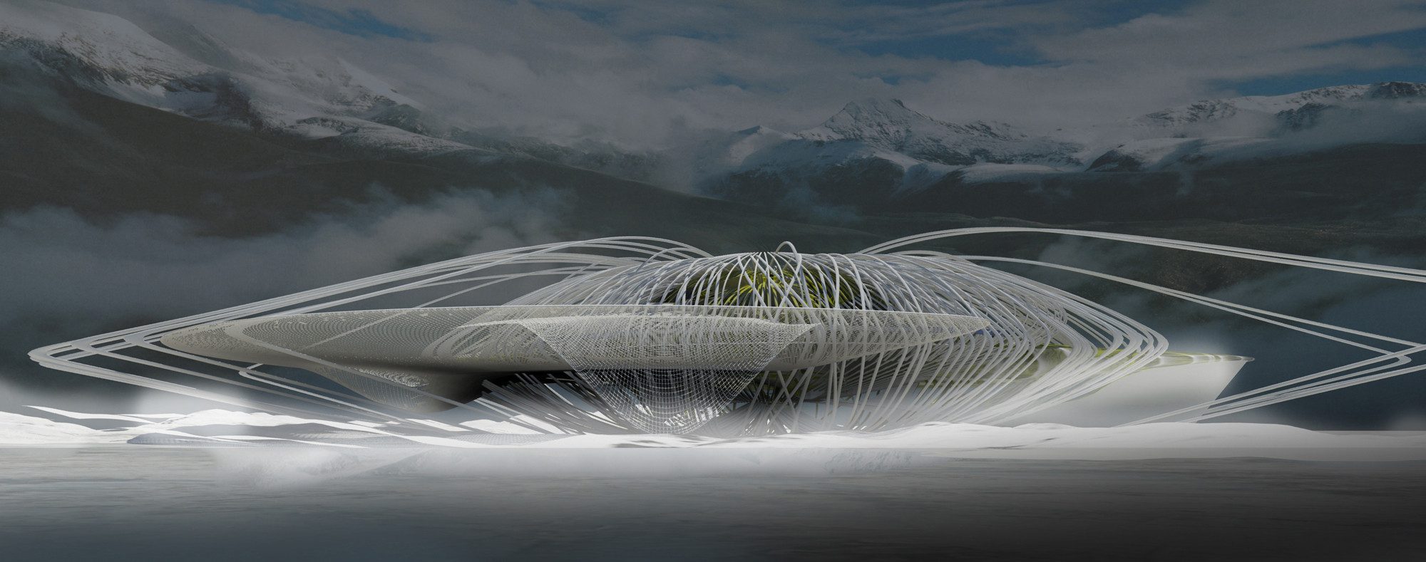 snow drifts animate ropes preventing freezing