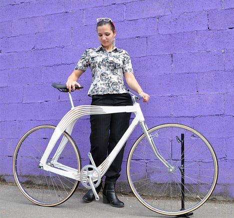 Wooden composite bike by AERO dezeen 468 2