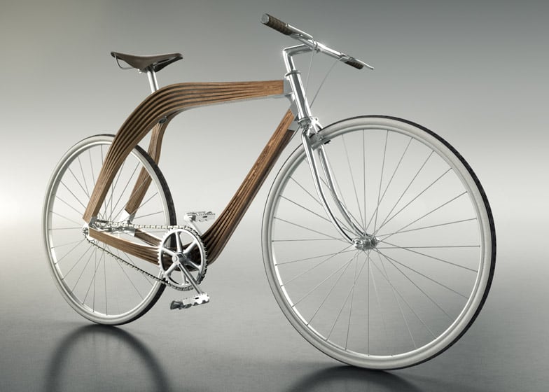 Wooden composite bike by AERO dezeen 784 3