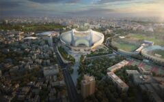 Tokyo National Stadium latest images by Zaha Hadid Architects Japan dezeen 468 9