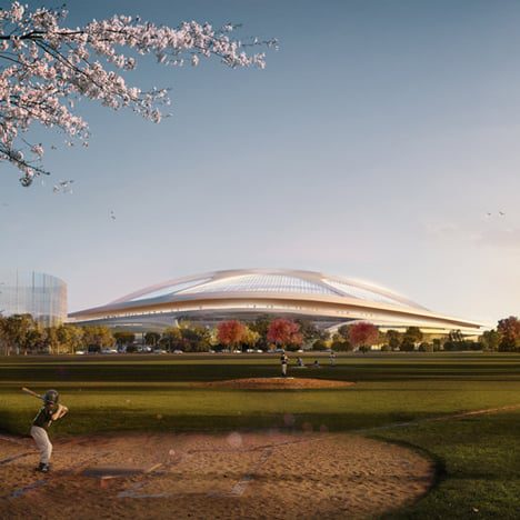 Tokyo National Stadium latest images by Zaha Hadid Architects Japan dezeen 784 01