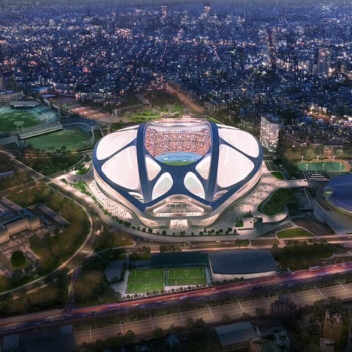 Tokyo National Stadium latest images by Zaha Hadid Architects Japan dezeen sqa