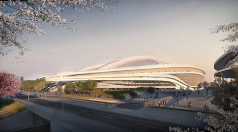 Tokyo National Stadium latest images by Zaha Hadid Architects Japan dezeen 468 3