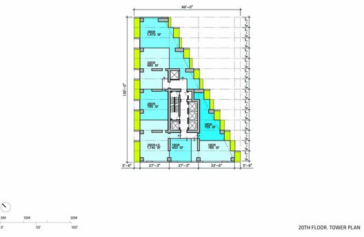 20th floor tower plan