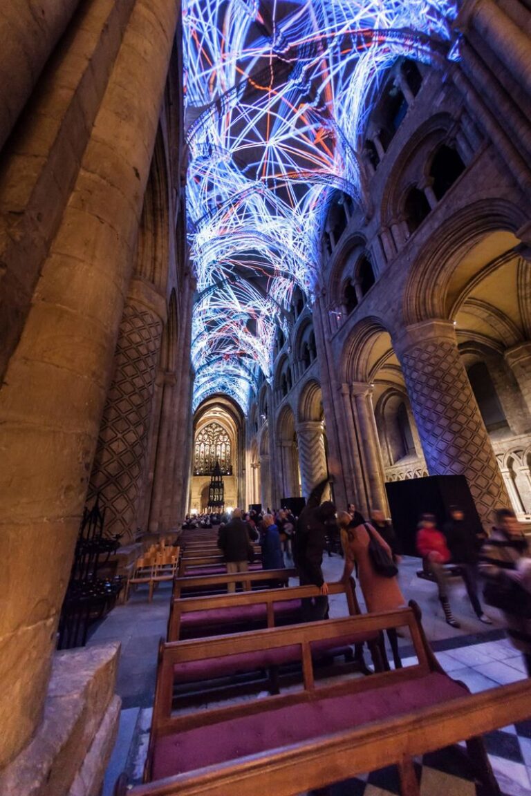 JEWEL ON A CROWN - Miguel Chevaliers complex meshes of light in the Durham cathedral