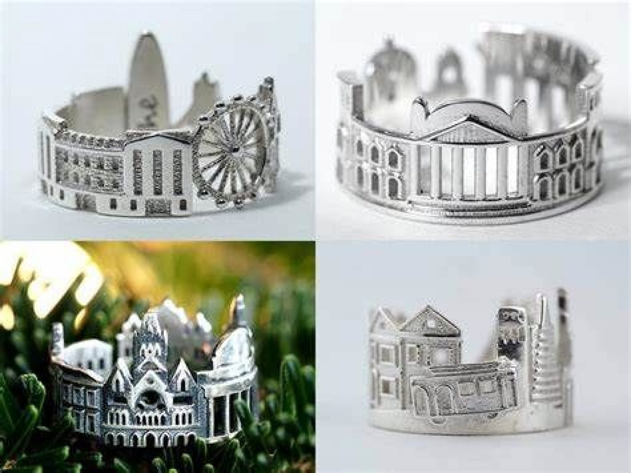 Кольцо в виде замка. Архитектурные украшения. Виды замков на украшениях. Архитектурные кольца. Архитектурные украшения кольцо