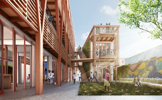 project haiti courtyard credit hok