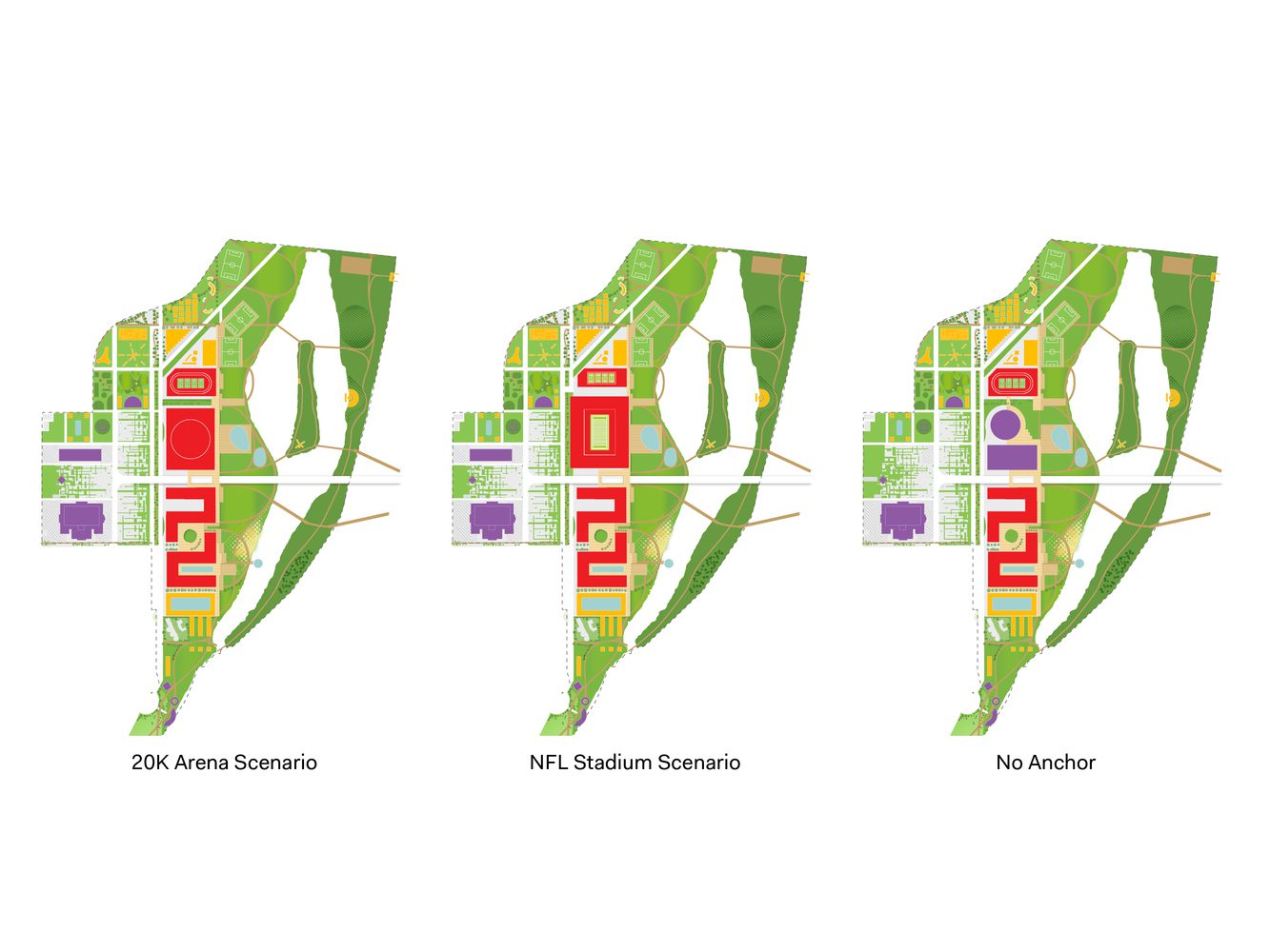 04 N S Axis Design Concept Plan Options Copyright OMA