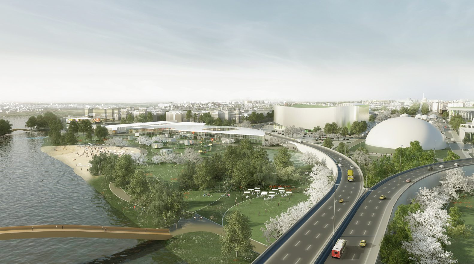 10 Stitch Design Concept View from Bridge Copyright OMA Rendering by Robota