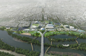 08 Stitch Design Concept View from East Copyright OMA Rendering by Robota