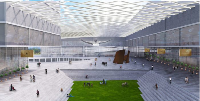 12 N S Axis Design Concept View Under Roof Copyright OMA