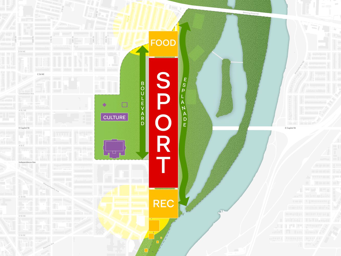 01 N S Axis Design Concept Diagram Copyright OMA