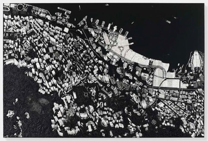 Black Scalpel Cityscapes | Damien Hirst