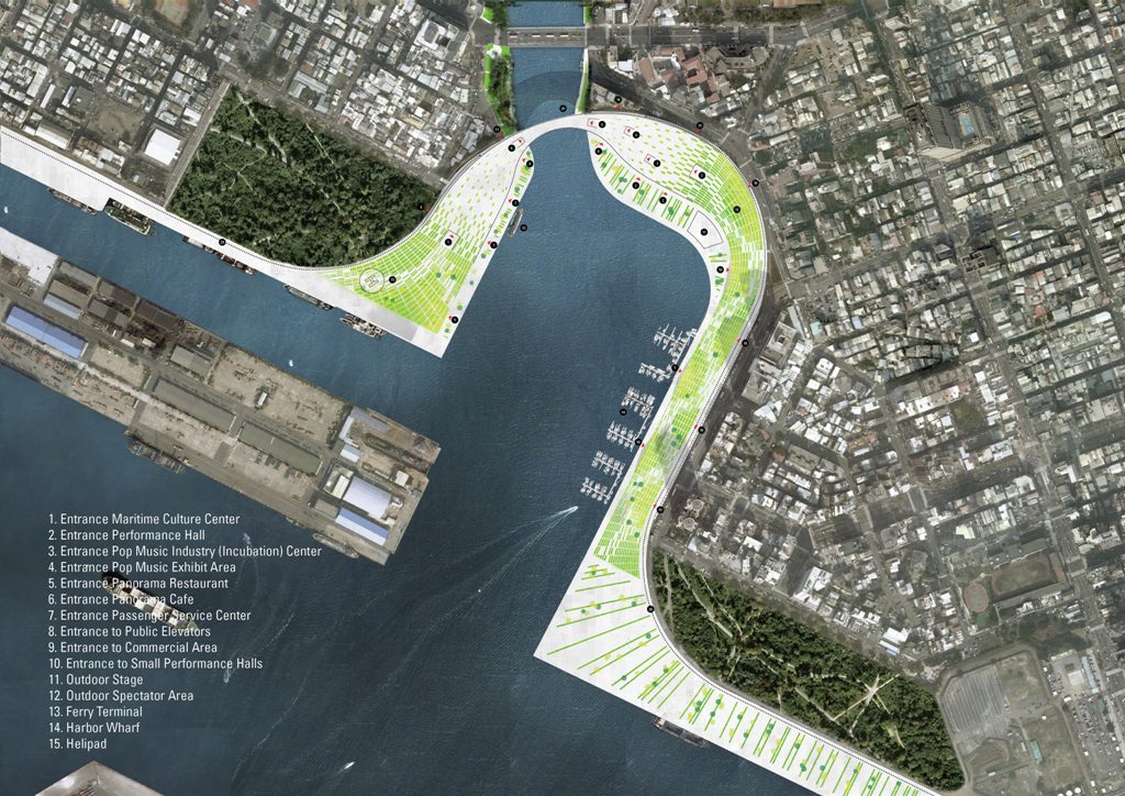 The Moon Bridgeو The Kaohsiung Maritime and Culture Center Competition Proposal | JAJA Architects