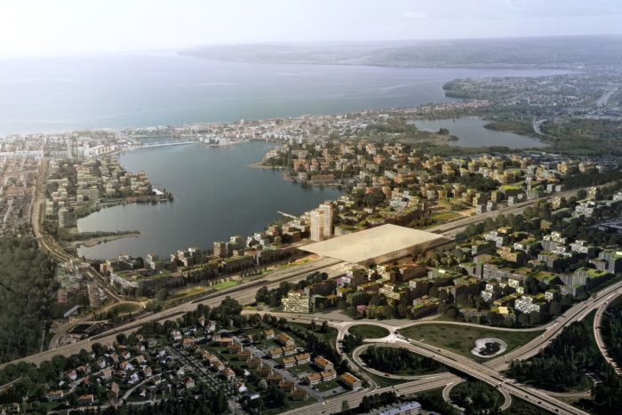 Erik Giudice Architecture unveil a Proposal for a wooden  transit station in sweden