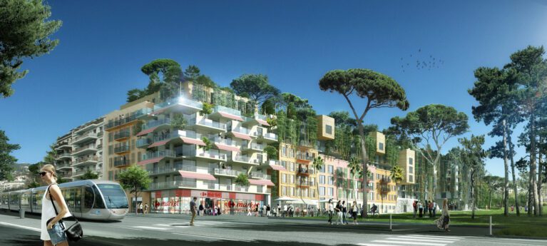 The Transformation of Sports Stadium Into Residential and Commercial Green Space by Maison Edouard François