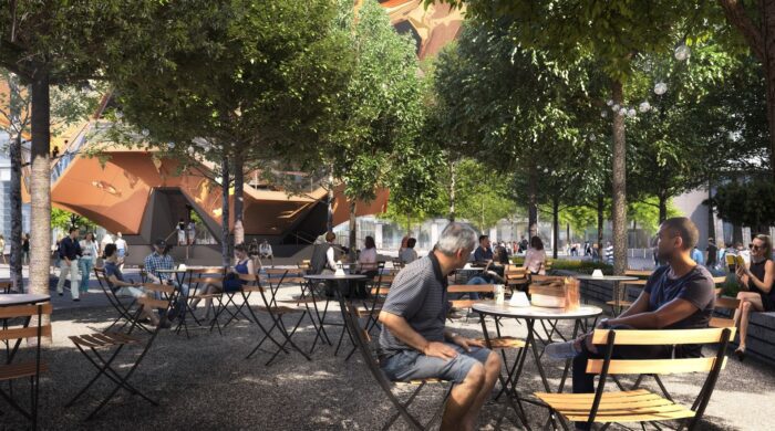 View of the Pavilion Grove courtesy of VisualHouse NelsonByrdWoltz