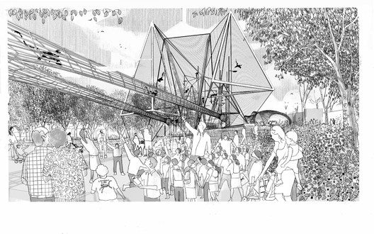 17 04930 FULL SNOWDON AVIARY VIEW UNDER THE MONKEY BRIDGE 4984591